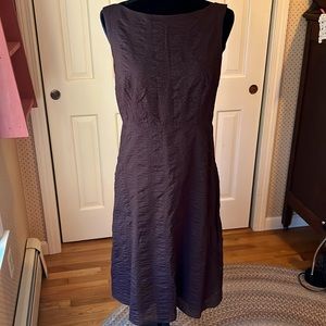 J. Crew brown lined crinkle dress, size 10 in EUC